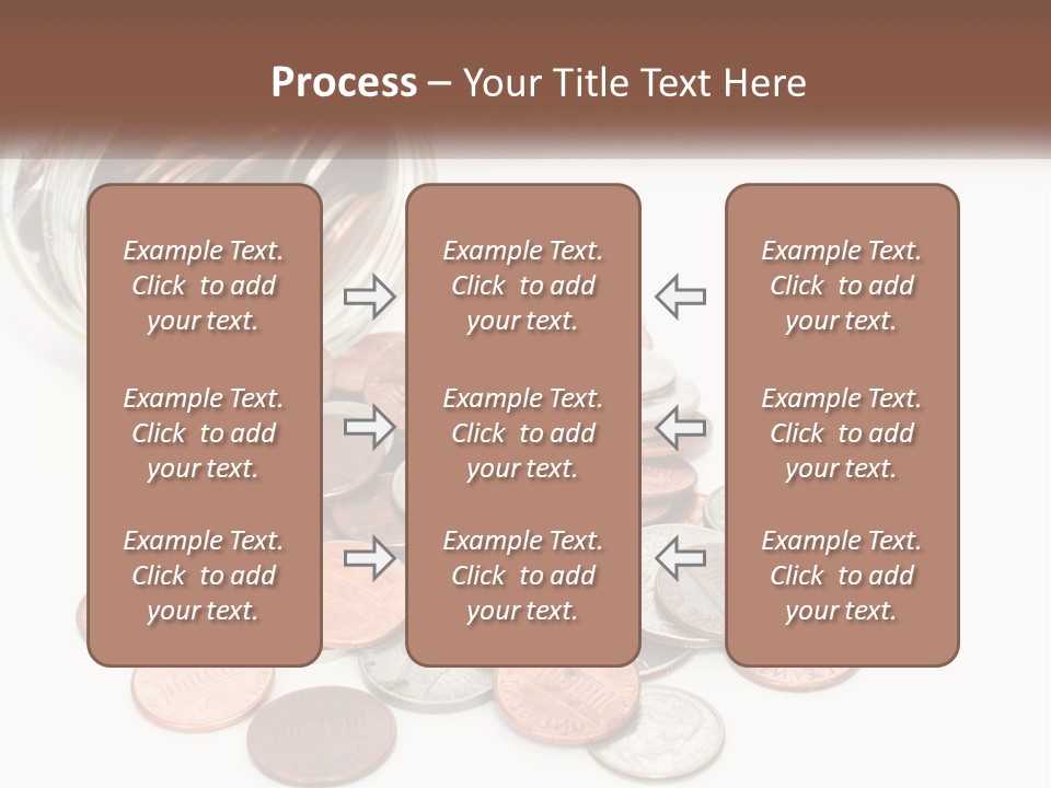 A Jar Filled With Lots Of Coins Sitting On Top Of A Table PowerPoint Template