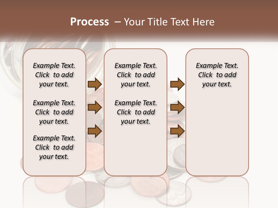 A Jar Filled With Lots Of Coins Sitting On Top Of A Table PowerPoint Template