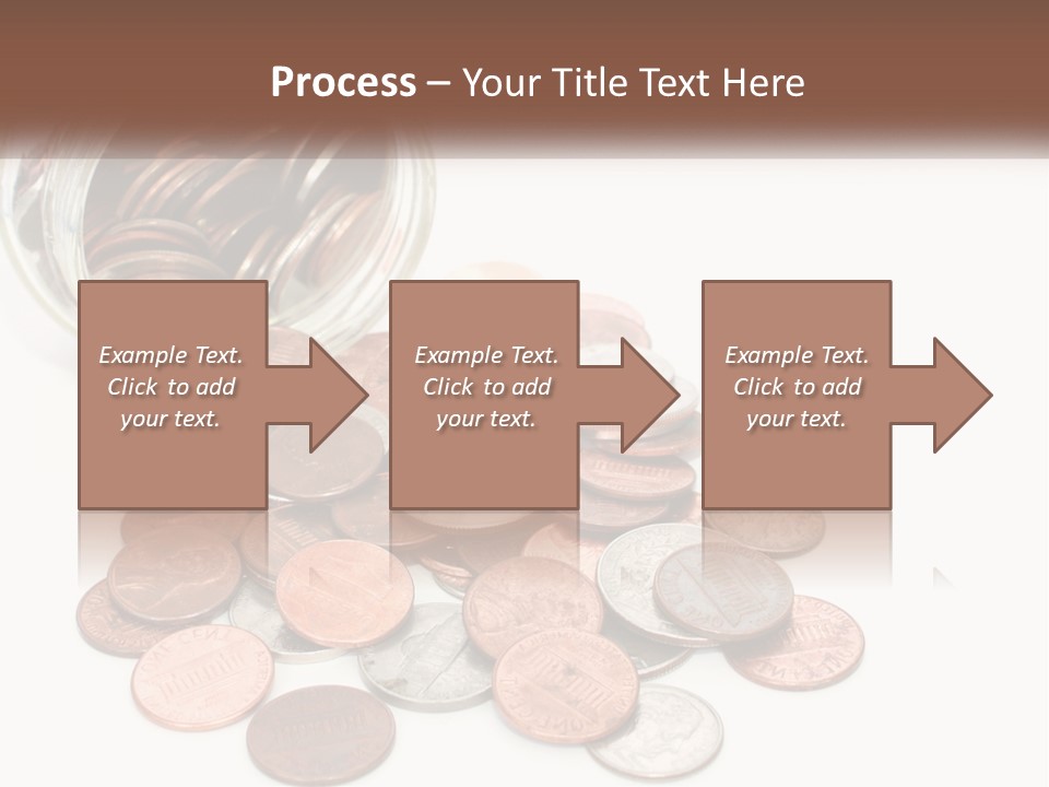 A Jar Filled With Lots Of Coins Sitting On Top Of A Table PowerPoint Template
