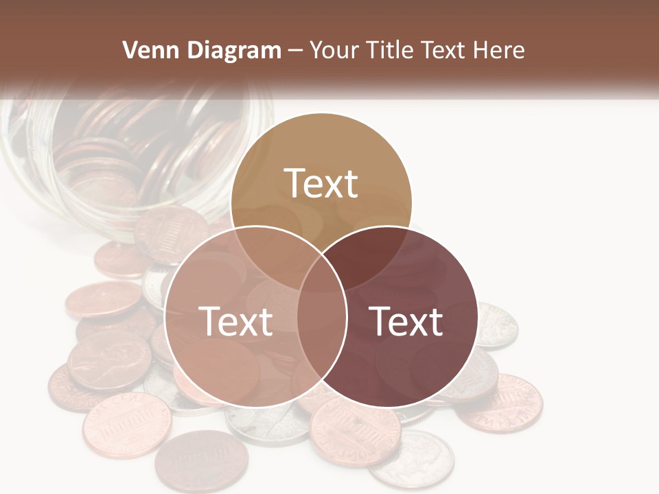 A Jar Filled With Lots Of Coins Sitting On Top Of A Table PowerPoint Template