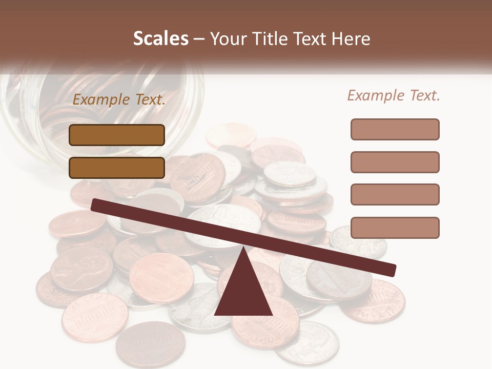 A Jar Filled With Lots Of Coins Sitting On Top Of A Table PowerPoint Template