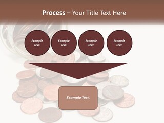 A Jar Filled With Lots Of Coins Sitting On Top Of A Table PowerPoint Template