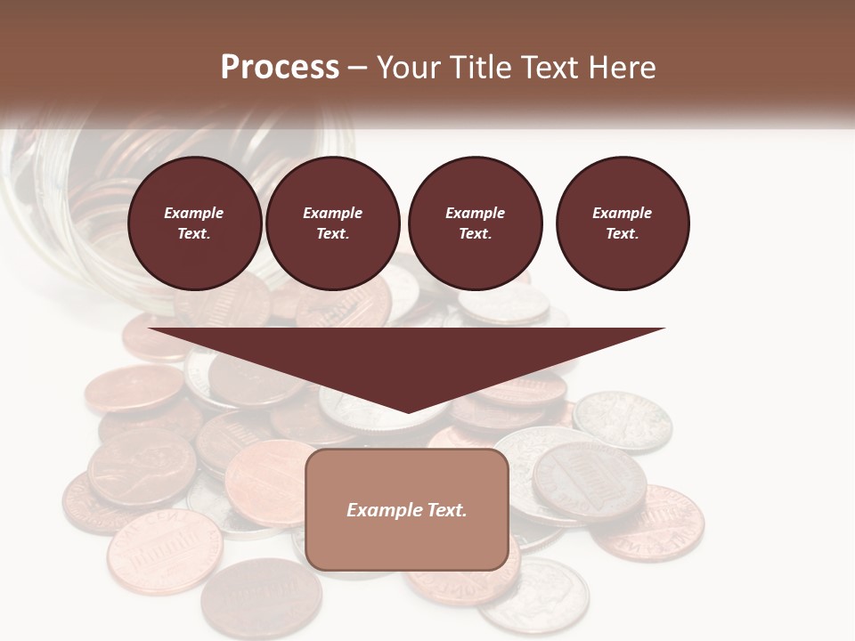 A Jar Filled With Lots Of Coins Sitting On Top Of A Table PowerPoint Template