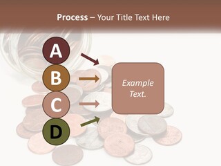 A Jar Filled With Lots Of Coins Sitting On Top Of A Table PowerPoint Template