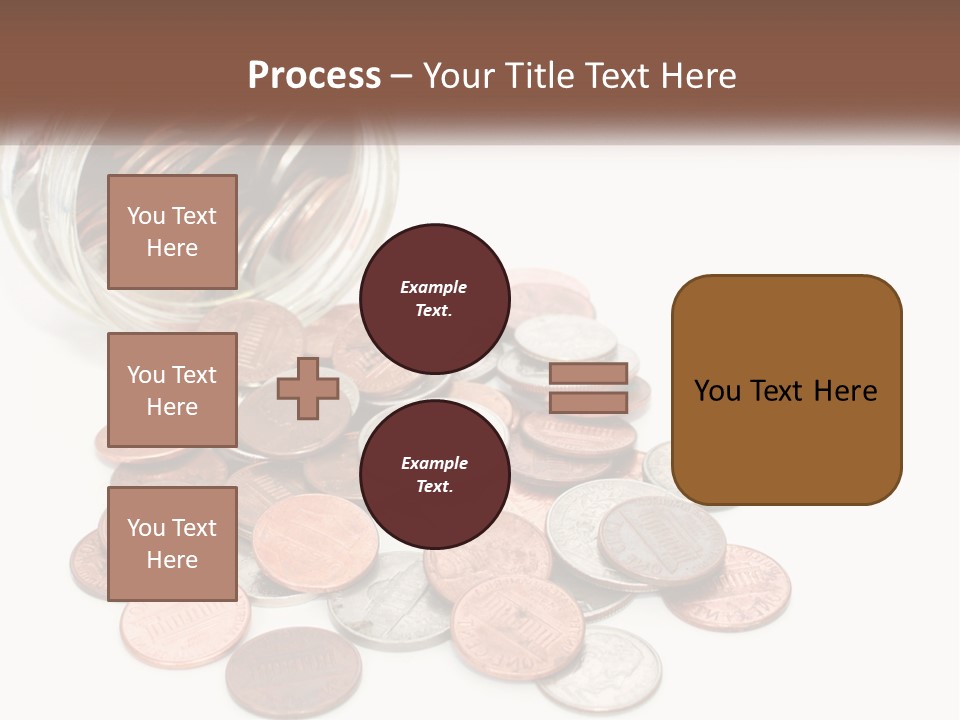 A Jar Filled With Lots Of Coins Sitting On Top Of A Table PowerPoint Template