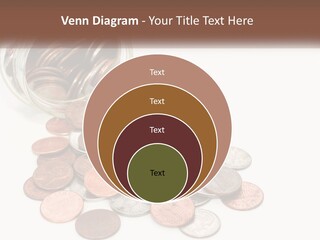 A Jar Filled With Lots Of Coins Sitting On Top Of A Table PowerPoint Template