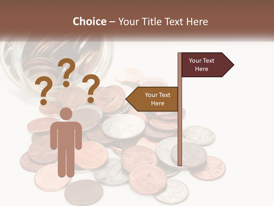 A Jar Filled With Lots Of Coins Sitting On Top Of A Table PowerPoint Template