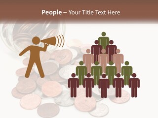 A Jar Filled With Lots Of Coins Sitting On Top Of A Table PowerPoint Template