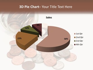 A Jar Filled With Lots Of Coins Sitting On Top Of A Table PowerPoint Template