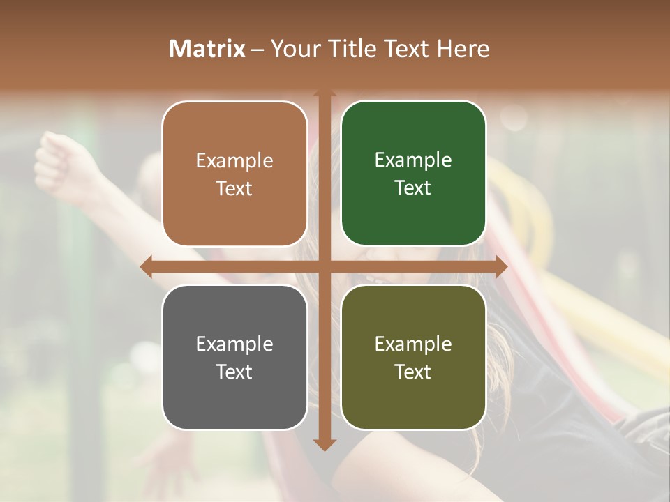 A Group Of Children Playing On A Slide PowerPoint Template