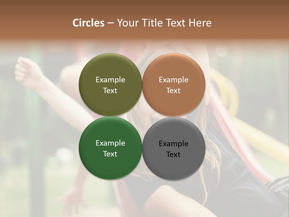 A Group Of Children Playing On A Slide PowerPoint Template