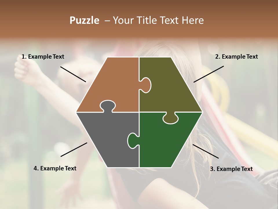 A Group Of Children Playing On A Slide PowerPoint Template