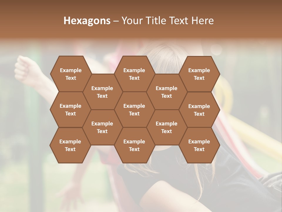 A Group Of Children Playing On A Slide PowerPoint Template