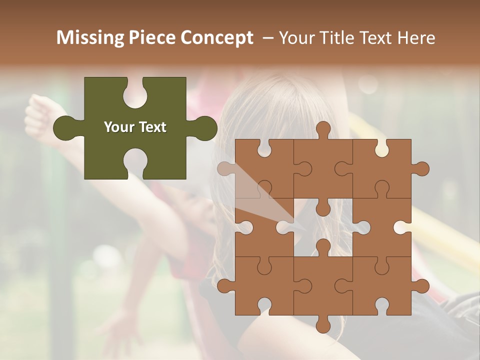 A Group Of Children Playing On A Slide PowerPoint Template