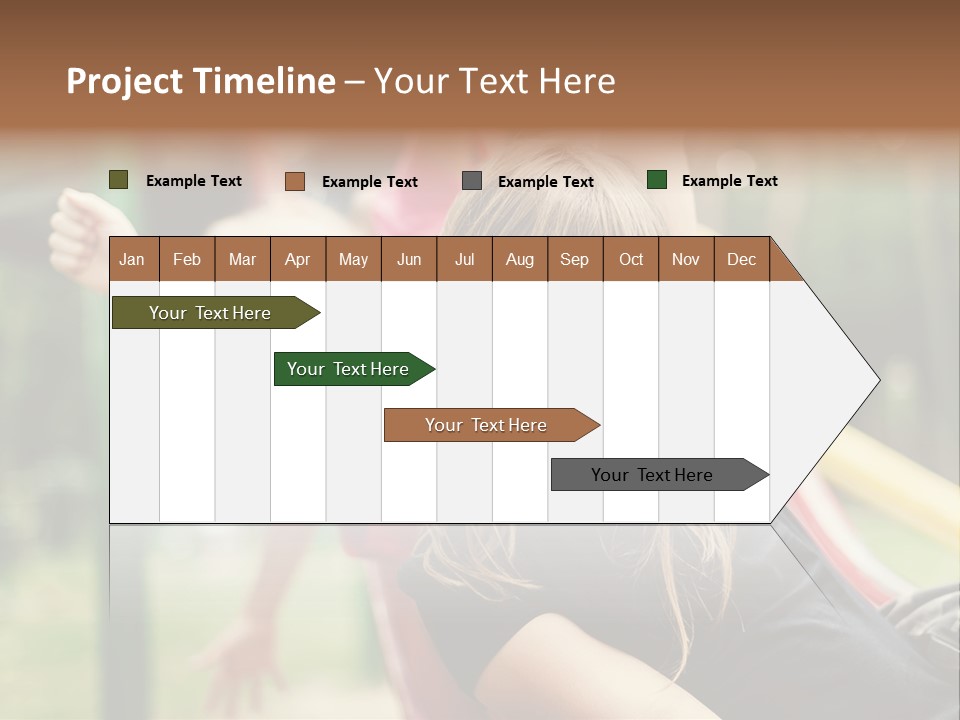 A Group Of Children Playing On A Slide PowerPoint Template