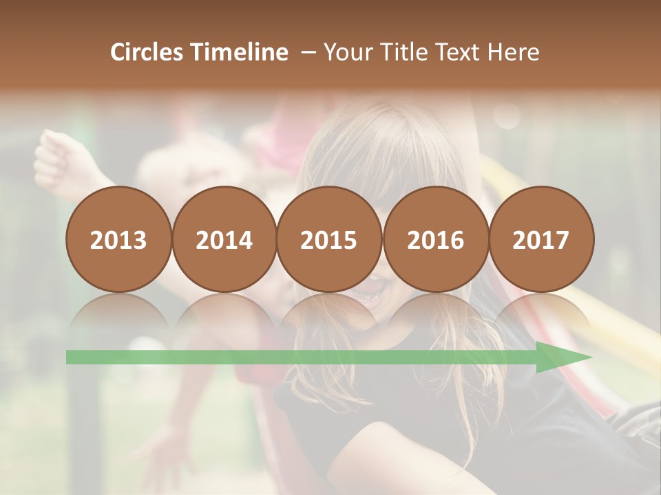 A Group Of Children Playing On A Slide PowerPoint Template