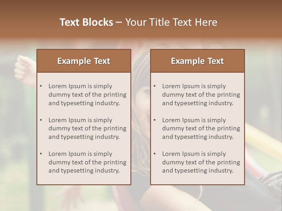 A Group Of Children Playing On A Slide PowerPoint Template