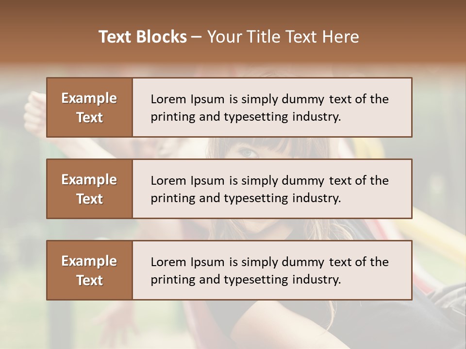 A Group Of Children Playing On A Slide PowerPoint Template
