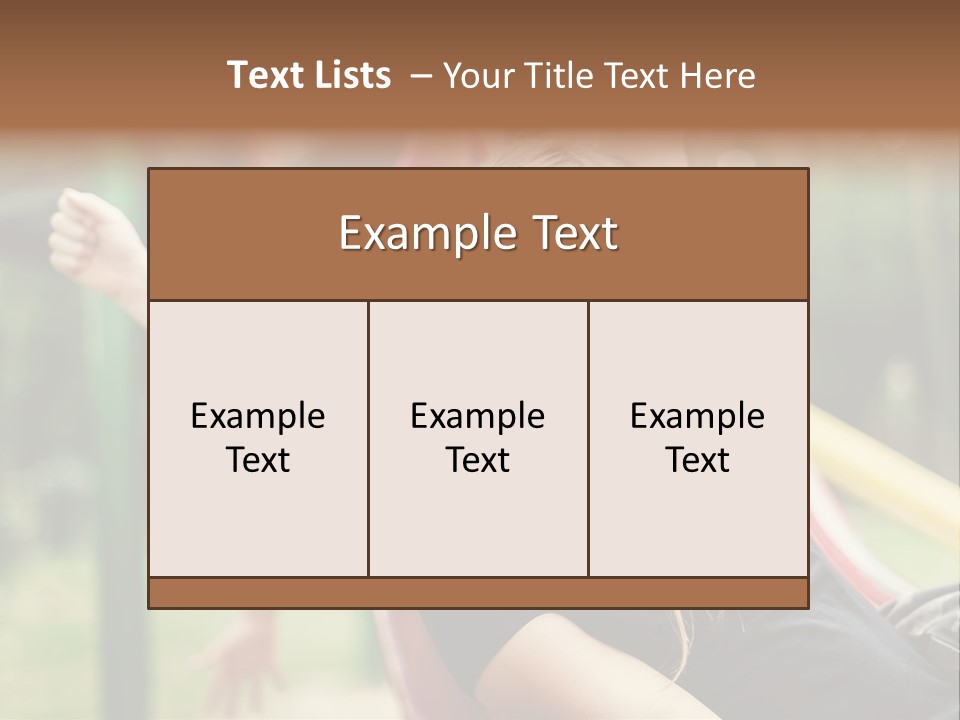 A Group Of Children Playing On A Slide PowerPoint Template