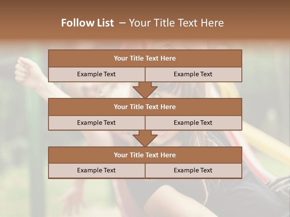 A Group Of Children Playing On A Slide PowerPoint Template