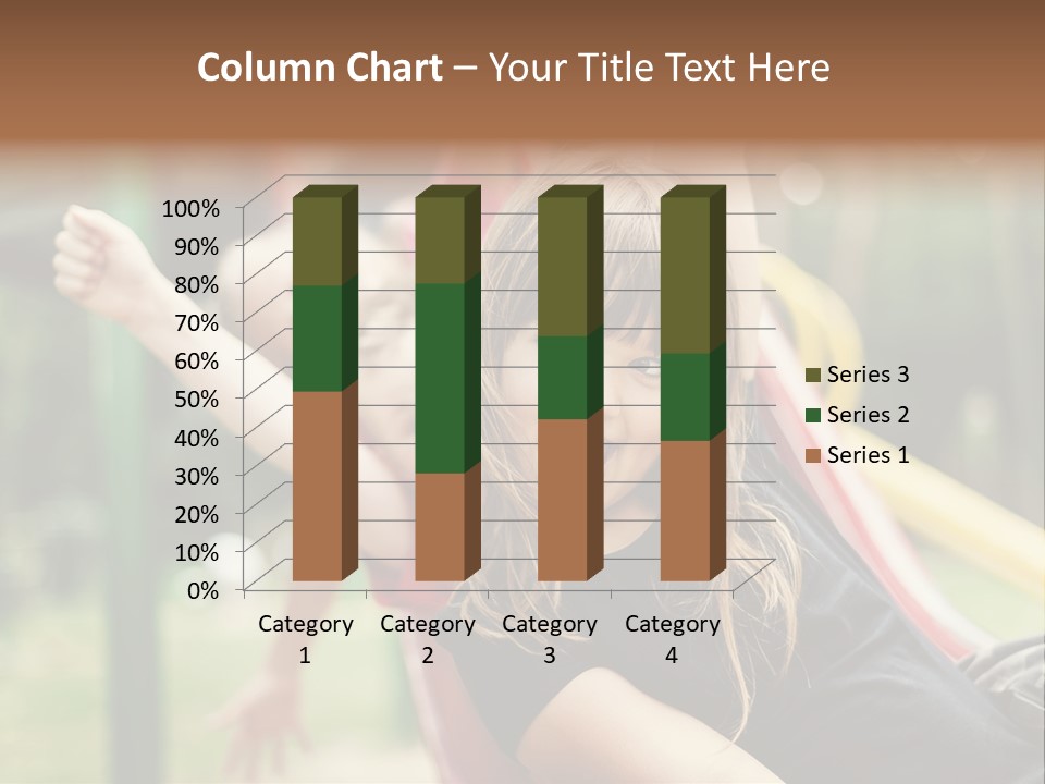 A Group Of Children Playing On A Slide PowerPoint Template