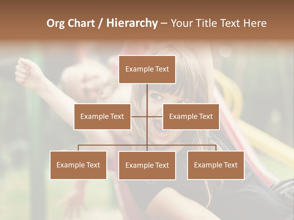 A Group Of Children Playing On A Slide PowerPoint Template