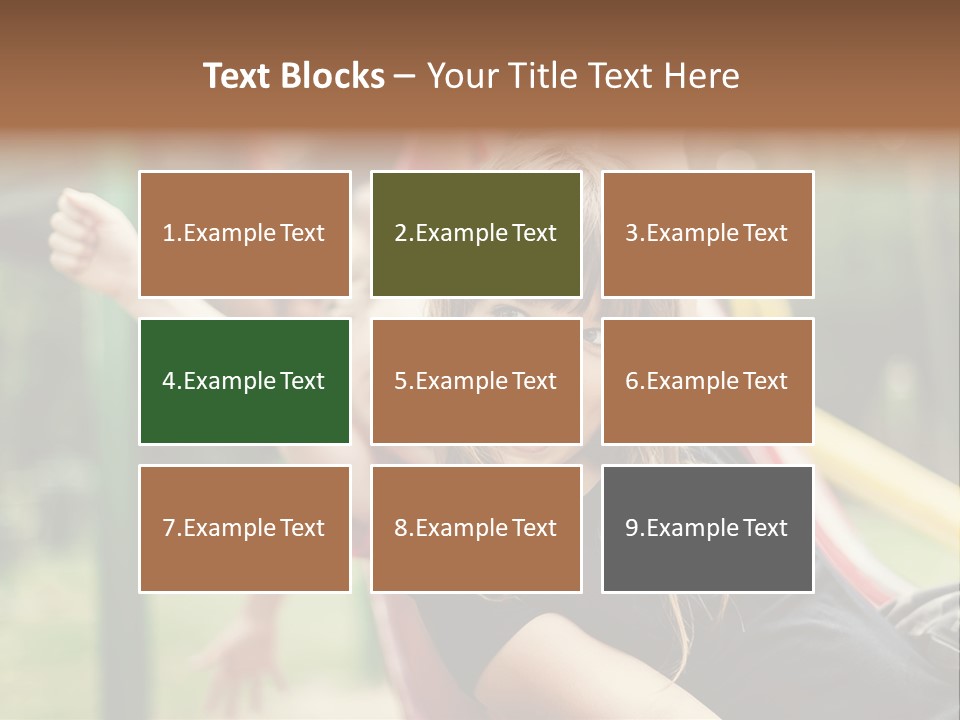 A Group Of Children Playing On A Slide PowerPoint Template