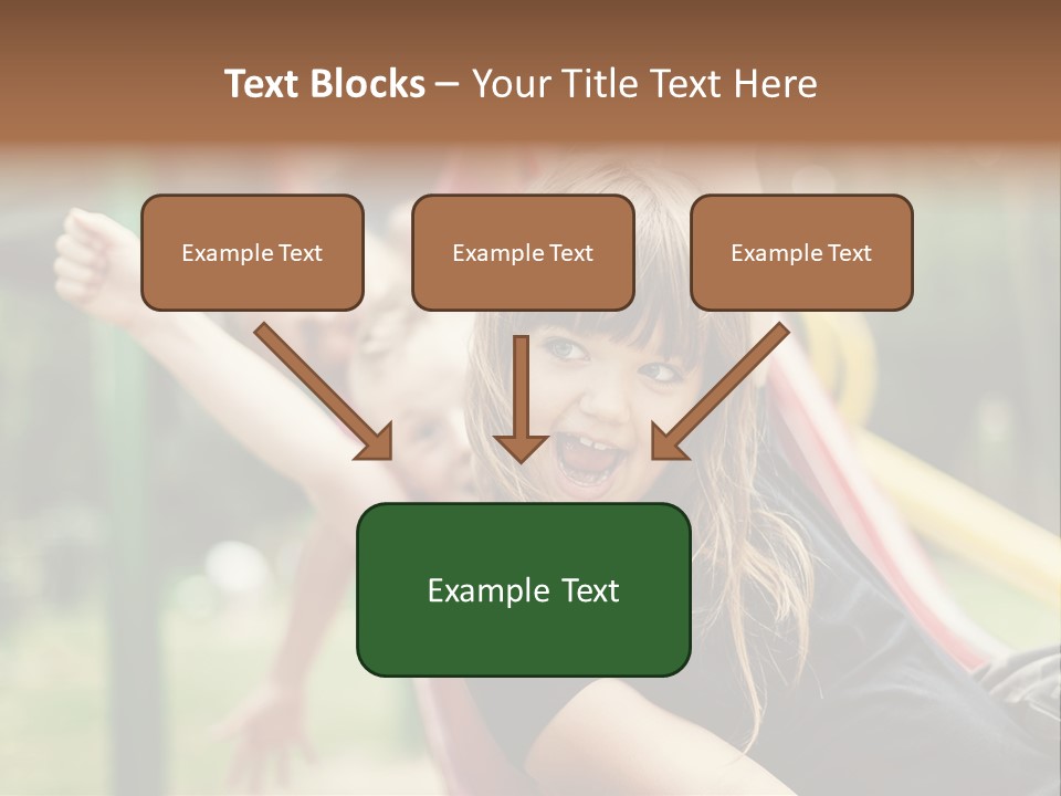 A Group Of Children Playing On A Slide PowerPoint Template