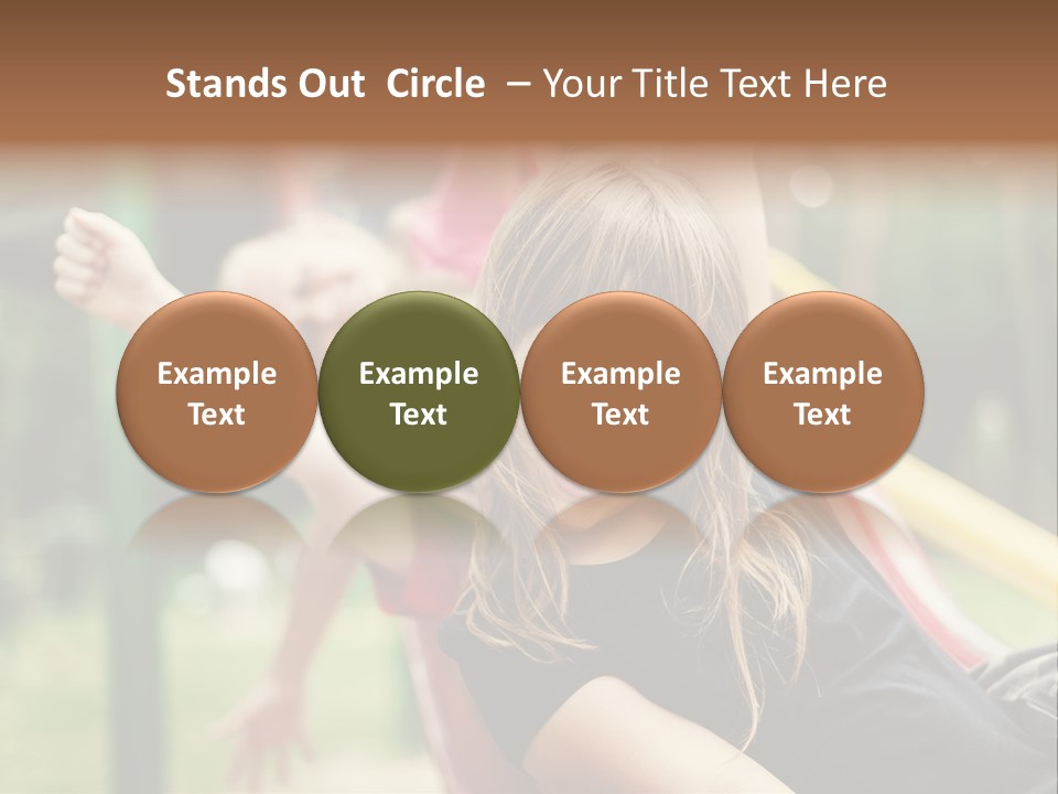 A Group Of Children Playing On A Slide PowerPoint Template