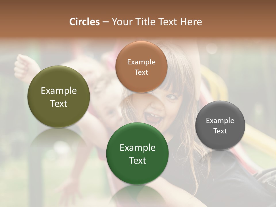 A Group Of Children Playing On A Slide PowerPoint Template