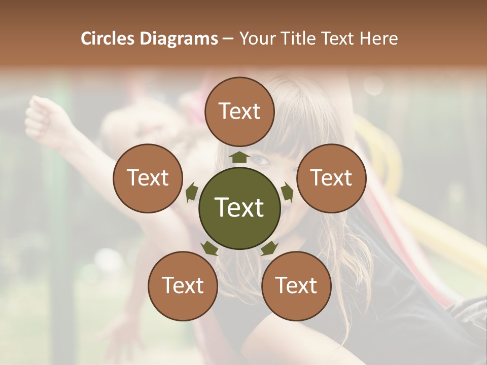 A Group Of Children Playing On A Slide PowerPoint Template