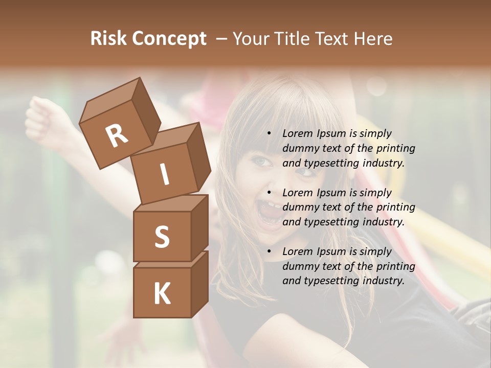 A Group Of Children Playing On A Slide PowerPoint Template