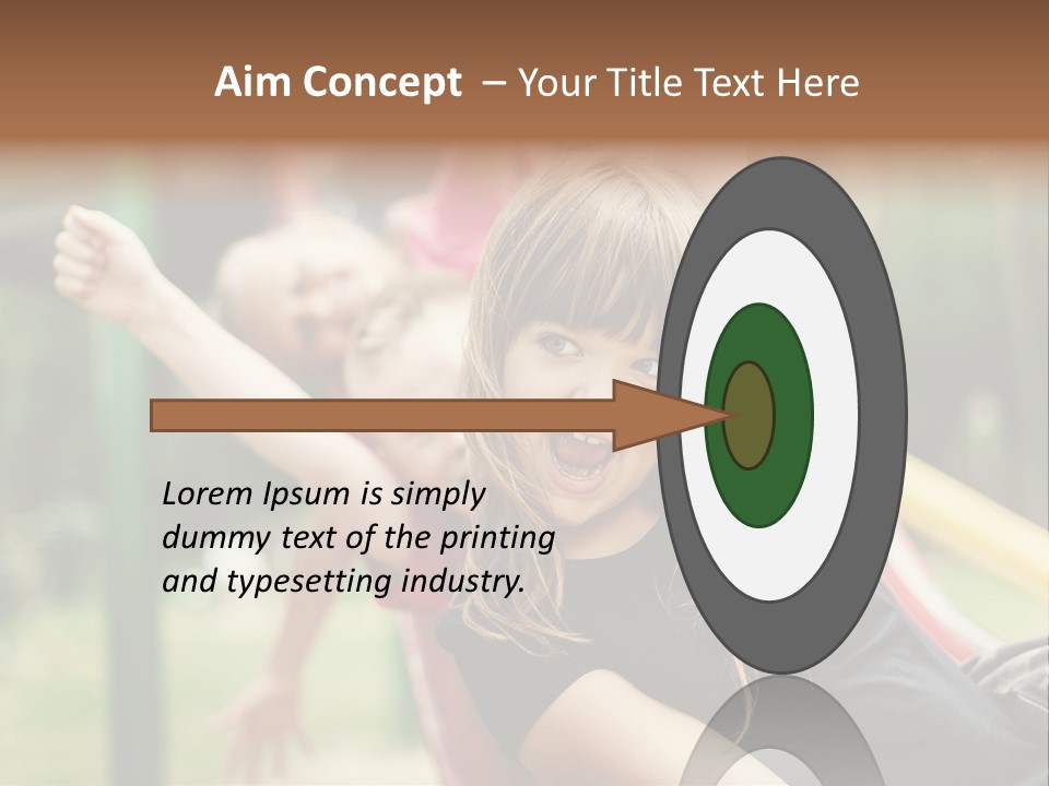 A Group Of Children Playing On A Slide PowerPoint Template