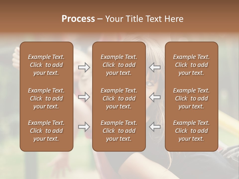 A Group Of Children Playing On A Slide PowerPoint Template