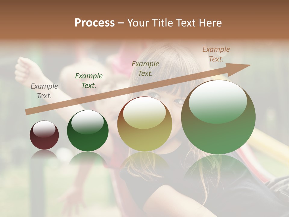 A Group Of Children Playing On A Slide PowerPoint Template