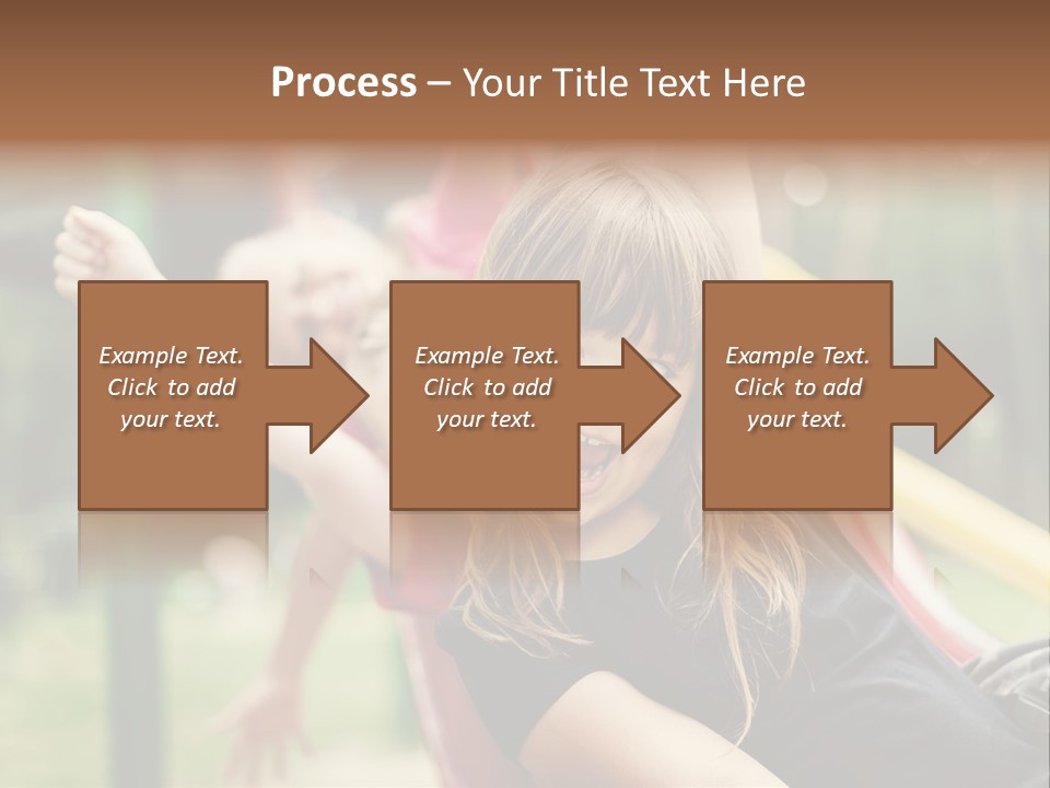A Group Of Children Playing On A Slide PowerPoint Template