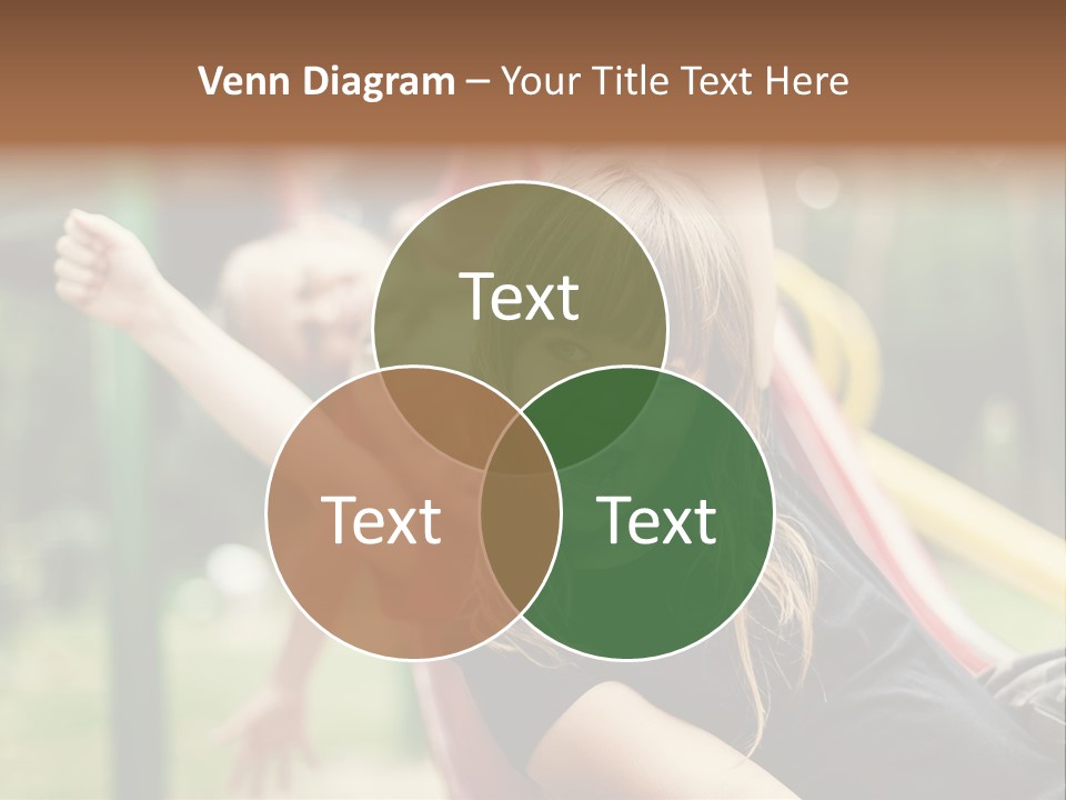 A Group Of Children Playing On A Slide PowerPoint Template