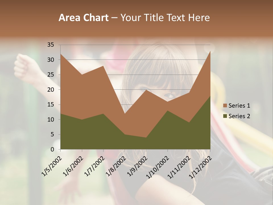 A Group Of Children Playing On A Slide PowerPoint Template
