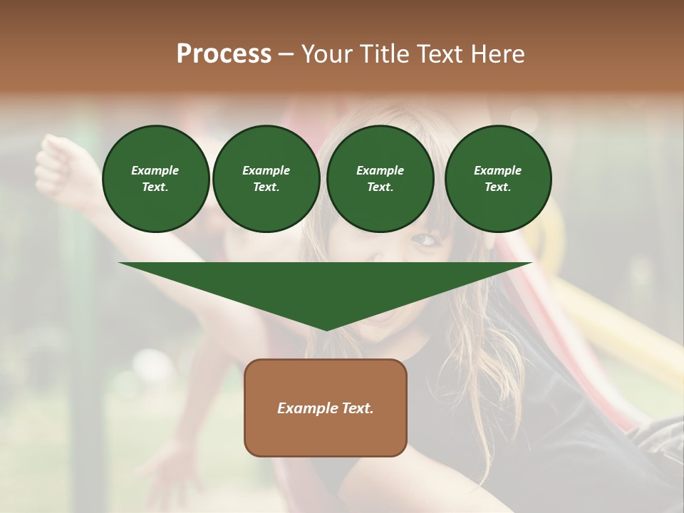 A Group Of Children Playing On A Slide PowerPoint Template