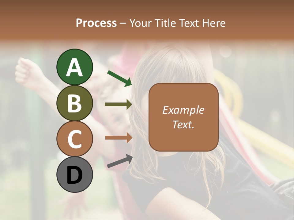 A Group Of Children Playing On A Slide PowerPoint Template