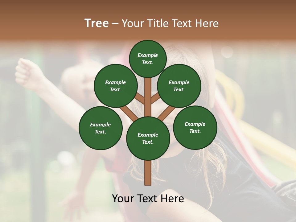 A Group Of Children Playing On A Slide PowerPoint Template