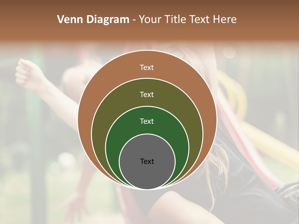 A Group Of Children Playing On A Slide PowerPoint Template
