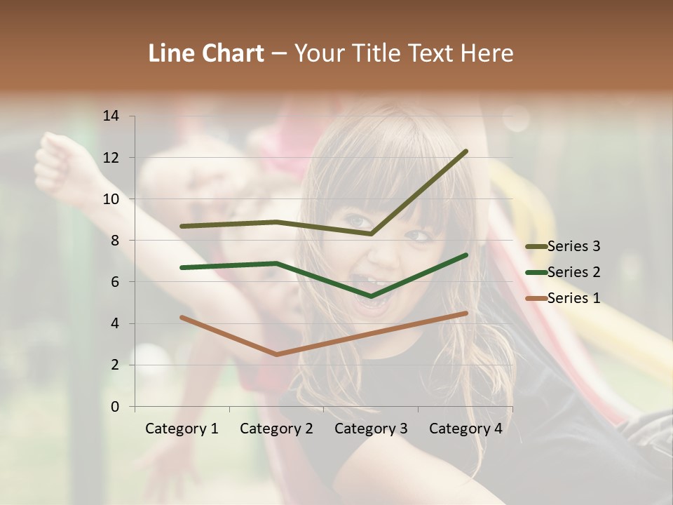 A Group Of Children Playing On A Slide PowerPoint Template