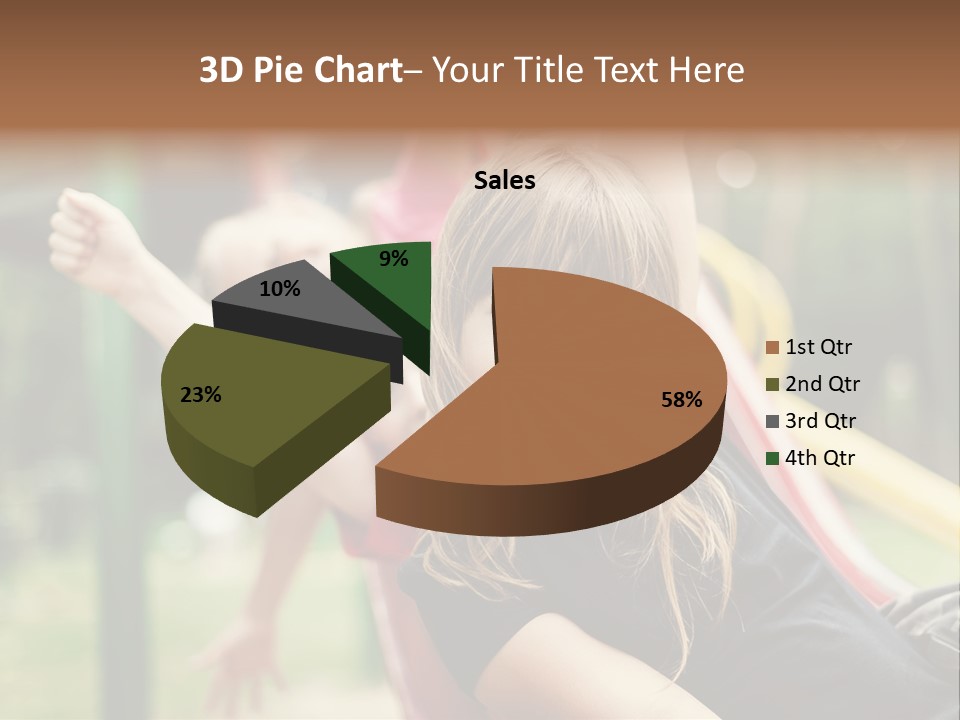 A Group Of Children Playing On A Slide PowerPoint Template
