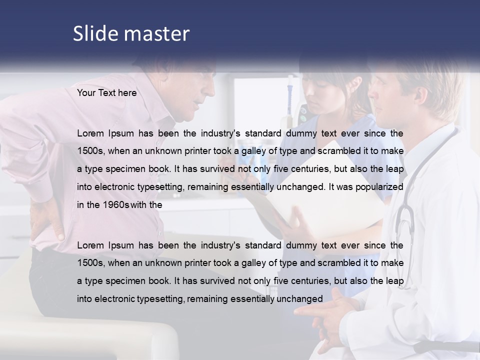 A Group Of Doctors Talking To Each Other PowerPoint Template