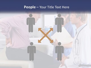 A Group Of Doctors Talking To Each Other PowerPoint Template