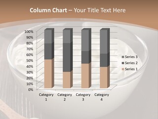 A Bowl Of Yogurt And A Spoon On A Table PowerPoint Template