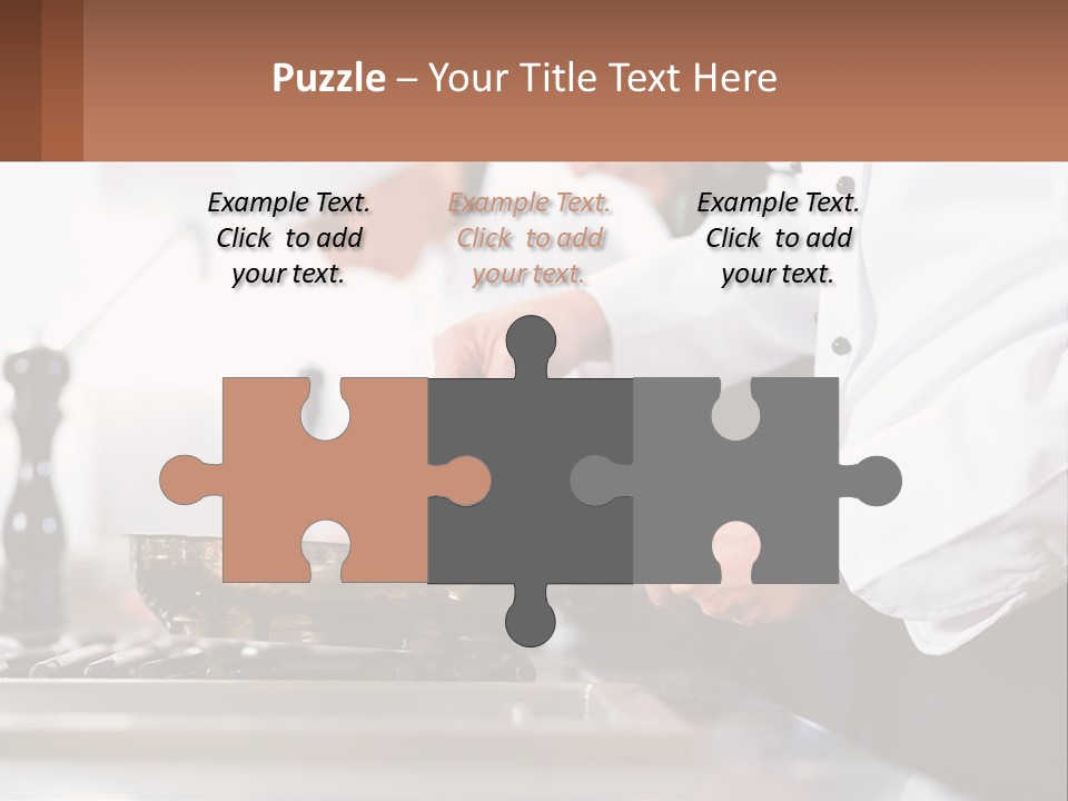 A Group Of Chefs Preparing Food In A Kitchen PowerPoint Template