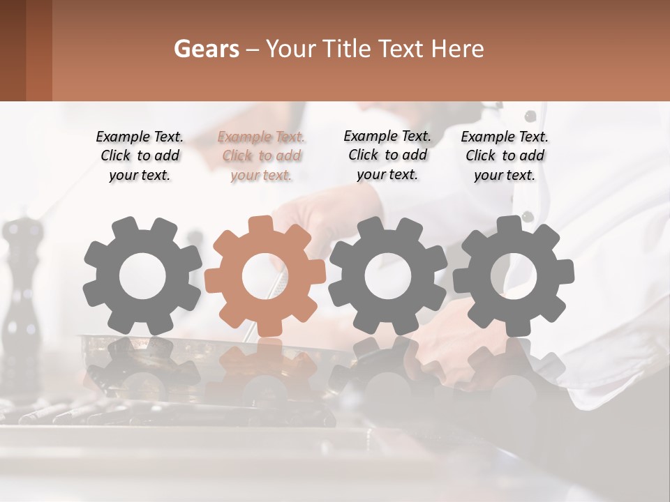 A Group Of Chefs Preparing Food In A Kitchen PowerPoint Template