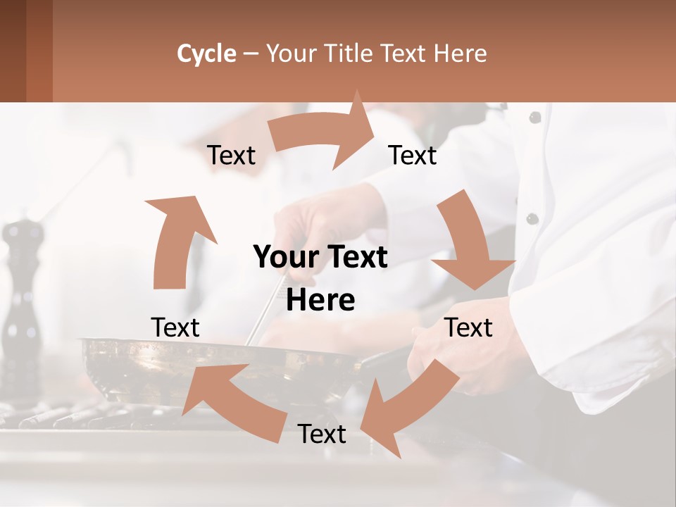 A Group Of Chefs Preparing Food In A Kitchen PowerPoint Template